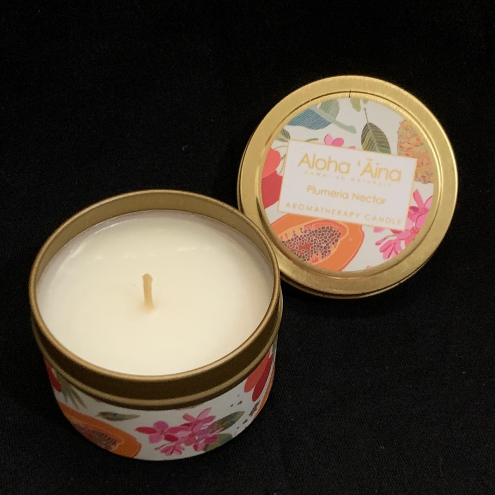 Aloha Aina Plumeria Nectar Aromatherapy Candle New